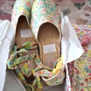 LoveShackFancy Manebi Espadrilles In Rainbow Sky Sz 39